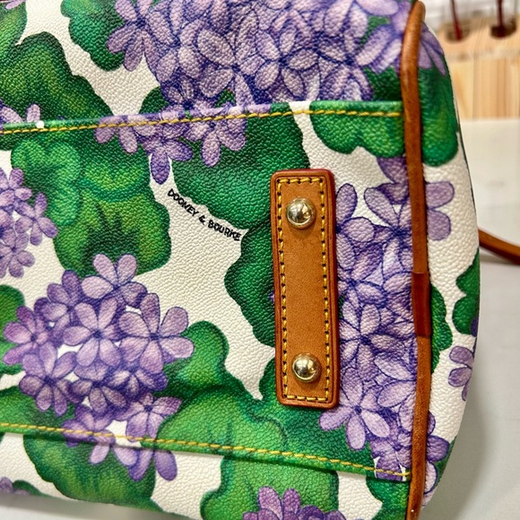 Dooney & Bourke Purple Hydrangea Barrel Satchel Set - Picture 5 of 14
